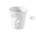 Gobelet tasse froissée revol cappuccino 18cl en porcelaine Gobelet tasse froissée revol cappuccino 18cl en porcelaine