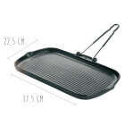 Grill en fonte rectangulaire matfer le chasseur 37, 5x22, 5cm