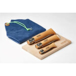 Kit de 3 couteaux multifonctions nomade opinel en inox avec manche en htre
