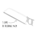 Lame inox de rechange pour scie de boucher pradel 46cm