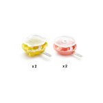 L�ku� kit de 4 moules � glace formes donut / bretzel