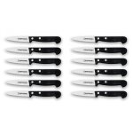 Lot de 12 couteaux modle office bargoin lames 8cm avec manches rivets