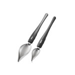 Lot de 2 cuillres  dcorer gefu kulinari en acier inox