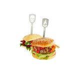 Lot 2 pics  burgers motif tte de mort + flamme gefu torro