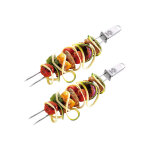 Lot de 2 piques  brochettes double gefu twinco en inox