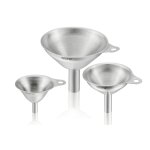 Lot 3 mini entonnoirs en inox modle gefu versare