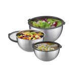 Lot de 3 saladiers gefu mondi avec couvercles Lot de 3 saladiers gefu mondi avec couvercles