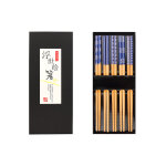 Lot 5 paires de baguettes en bambou kutoyama