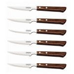 Lot de 6 couteaux  steak  dents 11cm tramontina manche marron