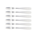 Lot de 6 fourchettes pour escargots en inox poli