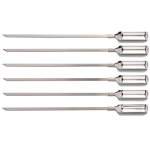 Lot de 6 piques à brochettes oxo en acier inox Lot de 6 piques à brochettes oxo en acier inox