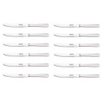 Lot arcos 12 couteaux de table tout inox monobloc