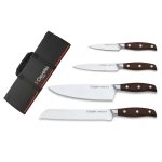 Mallette 3 claveles norden 5 couteaux de cuisine acier inox et manches bois