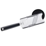 Mandoline � truffes triangle en inox avec un poussoir