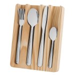 Ménagère 25 pièces + support bois sereno acier inox berghoff essentials Ménagère 25 pièces + support bois sereno acier inox berghoff essentials