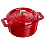 Mini cocotte de cuisson ronde fonte staub rouge cerise Mini cocotte de cuisson ronde fonte staub rouge cerise