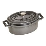 Mini cocotte ovale staub coloris gris graphite 11cm Mini cocotte ovale staub coloris gris graphite 11cm