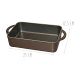 Mini plat en fonte �maill�e rectangulaire - 23 x12, 5cm