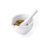 Mortier et pilon blancs en porcelaine gefu macino Mortier et pilon blancs en porcelaine gefu macino