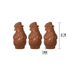 Moule chocolats 3 places pour bonhommes de neige 80x3mm