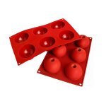 Moule silicone silicon flex 6 semi sph�res de diam�tre 7. 5cm dimensions 300x175mm