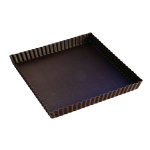 Moule à tarte cannelé carré gobel fond fixe 23x23x2, 5cm Moule à tarte cannelé carré gobel fond fixe 23x23x2, 5cm