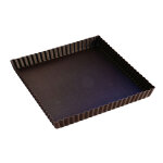 Moule  tarte cannel carr gobel fond fixe 23x23x2, 5cm