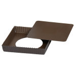 Moule  tarte cannel carr gobel fond mobile 23x23x2, 5cm