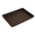 Moule  tarte cannel rectangle gobel fond fixe 29x20, 5x2, 5cm