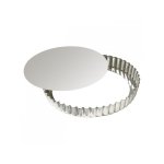 Moule  tarte en fer blanc + fond mobile