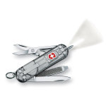 Petit couteau suisse de poche victorinox signature lite silvertech gris argent� translucide 58mm 7 fonctionnal ...