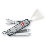 Petit couteau suisse de poche victorinox signature lite silvertech gris argent translucide 58mm 7 fonctionnal ...