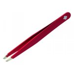 Pince soft touch swiss line classic rubis rouge pour pilation minutieuse