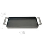 Plancha grill matfer fonte �maill�e avec 2 poign�es - 42x24cm