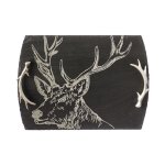 Planche de service selbrae house en ardoise 35x25cm gravure cerf