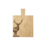 Planche de service selbrae house en ch�ne 35x25x2cm gravure cerf