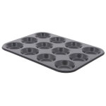 Plaque pour 12 tartelettes de buyer en acier revtu anti - adhsif