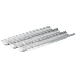 Plaque 3 baguettes de buyer en inox perfore