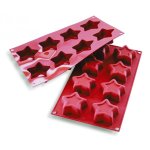 Plaque 6 étoiles moule silicone silikomart Plaque 6 étoiles moule silicone silikomart