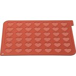 Plaque de ptissier pour macarons 40x30cm en silicone forme coeur