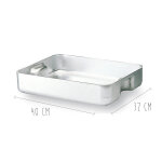 Plat en aluminium � r�tir avec anses incorpor�es - 40x32cm