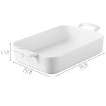 Plat pour la cuisson revol belle cuisine 34x25cm en porcelaine blanche