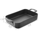 Plat pour la cuisson revol belle cuisine 34x25cm en porcelaine effet fonte