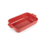 Plat  four cramique rectangle 18cm rouge peugeot appolia