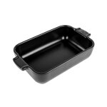 Plat  four cramique rectangle 22cm noir peugeot appolia