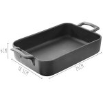 Plat pour le four revol belle cuisine 26x18, 5cm effet fonte en porcelaine