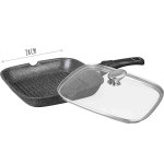 Poêle à grill 28 x 28 cm façon pierre induction pradel excellence premium Poêle à grill 28 x 28 cm façon pierre induction pradel excellence premium