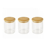 Pots  pices en verre x 3 pebbly