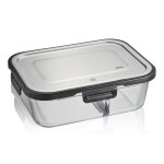 Récipient pour conserver rectangle double compartiment 1500ml modèle milo gefu Récipient pour conserver rectangle double compartiment 1500ml modèle milo gefu