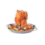 Rtissoire  poulet et wok pour lgumes gefu en acier inox diamtre 36cm